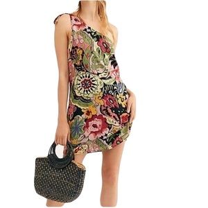 Free People Gaia Floral One Shoulder Mini Dress Size 4